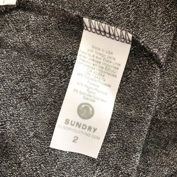 SUNDRY Lounge Pants with Red Piping Flare Cropped - Picture 9 of 11